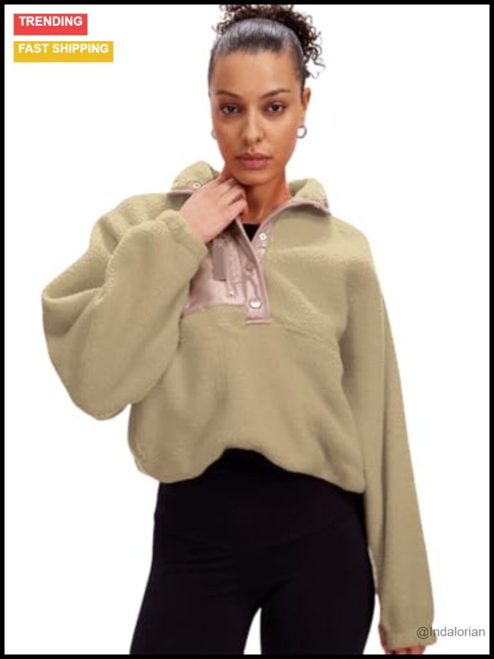 Oversized Sherpa Jacket Fuzzy Fleece Teddy Coat with Pockets